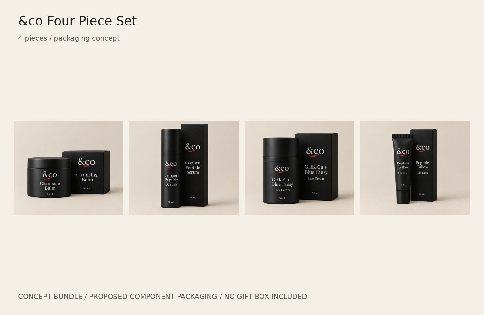 &co Four-Piece Set concept bundle; proposed component packaging
